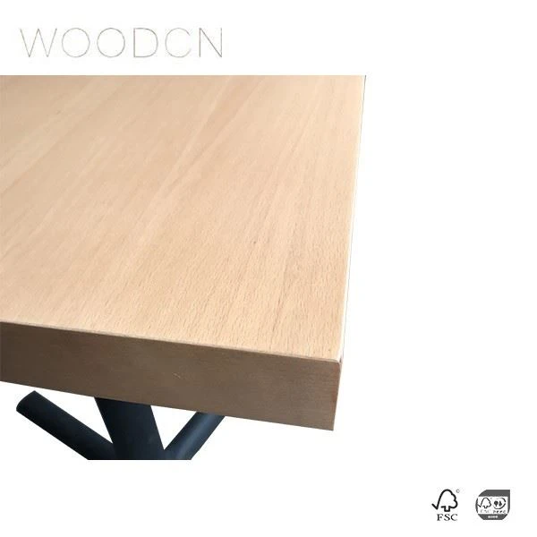 Customized  Veneered Beech Wood Dinning Table Top
